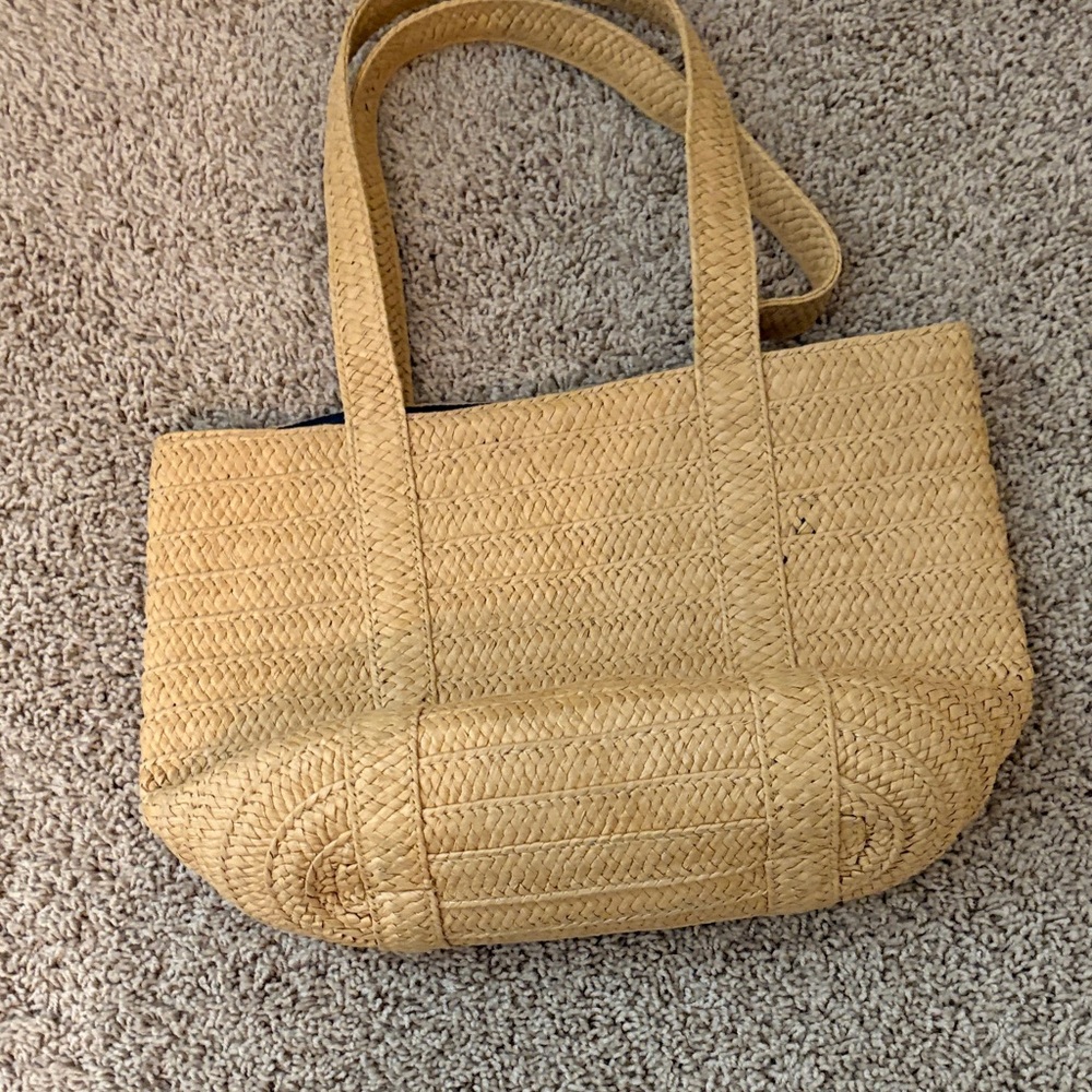 Draper James Tan Woven Tote